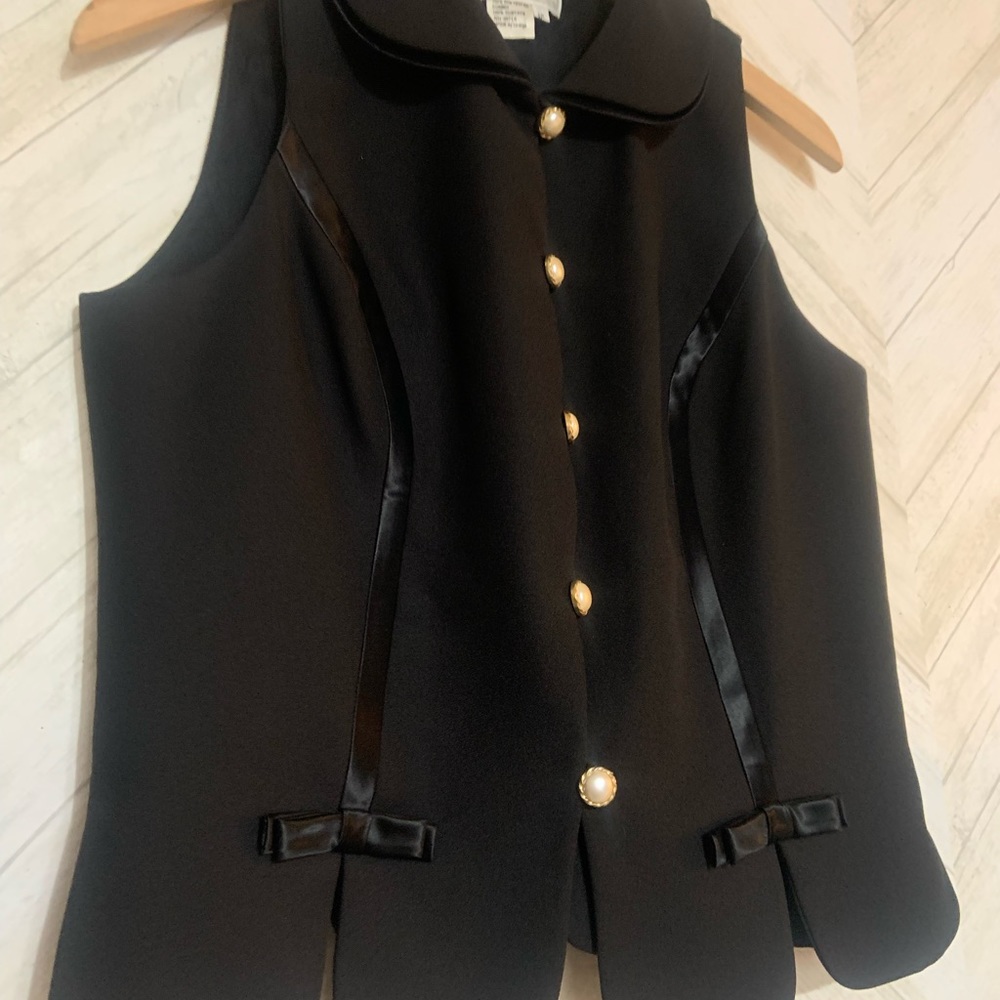 Vintage Warren Petites Collar Top - Picture 2 of 8